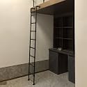 Attic Ladder Metal WallMounted Loft Bed Stairs 1.15m/45in Indoor/Outdoor Climbing Steps Durable and SpaceSaving Ideal for Basements and Attics