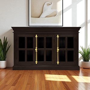 the attic oregon 3 door sideboardmultipurpose cabinet for kitchen and living room storageclassy sideboardsolid mango woodwalnut matte finish