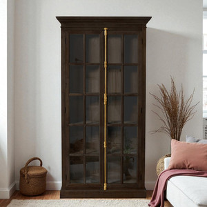 the attic solid wood close book shelf