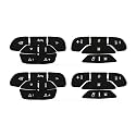 AtticZone Steeing Wheel Dash Button Repair Kit Stickers Decals Compatible with GM GMC Yukon Acadia Sierra, Chevrolet Silverado Tahoe Suburban 2006-2014, 2Pcs