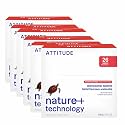 ATTITUDE Dishwasher Pods, Plant-Based &amp; Vegan, Phosphate-Free Detergent Tablets, Naturally Derived, Unscented, 26 Count (Pack of 6)