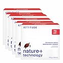 ATTITUDE Dishwasher Pods, Plant-Based & Vegan, Phosphate-Free Detergent Tablets, Naturally Derived, Unscented, 70 Count (Pack of 6)