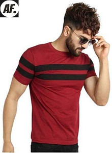 ATTITUDE START OF FASHION Striped Men Maroon