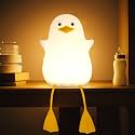 Attivolife Duck Night Light for Kids, Cute Animal Silicone Lamp Touch Control + Dimmable + Timer, USB Rechargeable LED Feeding, Bedside Bedroom Decor Birthday Gifts for Toddler Baby Women