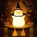 Attivolife Duck Night Light for Kids, LED Bedside Table Silicone Lamp, Timer Dimmable Animal Magician Touch Control Nursery Portable, Halloween Birthday Gift for Boy Girl (Bat Wing)