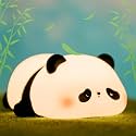 Attivolife Panda Night Light, Cute Animal Squishy Silicone Touch Lamp, Rechargeable Dim Timer LED Nightlight, Feeding Room Bedside Decor, Best Birthday Gifts for Women Girlfriend
