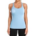 ATTRACO Ribflex Ribbed Workout Tank Tops for Women with Built in Bra