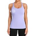 ATTRACO Ribflex Ribbed Workout Tank Tops for Women with Built in Bra