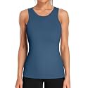 ATTRACO Ribflex Workout Tank Tops for Women Full Length Gym Athletic Top