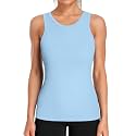 ATTRACO Ribflex Workout Tank Tops for Women Full Length Gym Athletic Top