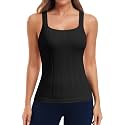 ATTRACO Ribflex Workout Tank Tops for Women Full Length Gym Athletic Top