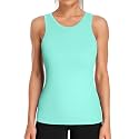 ATTRACO Ribflex Workout Tank Tops for Women Full Length Gym Athletic Top