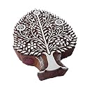 Attractive Wooden Block Large Pine Tree Design Big Printing Stamp