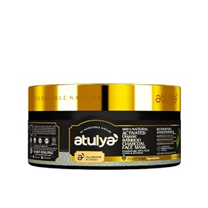 atulya activated bamboo charcoal face mask 200g
