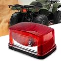 ATV Brake Tail Light Led Taillight Brake Stop Lights Compatible with Yamaha Grizzly Big Bear Bruin Kodiak Wolverine Rhino Viking 5KM-8472C-10-00 Aftermarket (Bulb w/Plate Light)