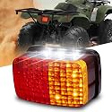 ATV Brake Tail Light Led Taillight Brake Stop Lights Compatible with Yamaha Grizzly Big Bear Bruin Kodiak Wolverine Rhino Viking 5KM-8472C-10-00 Aftermarket (LED 5-wire Red)