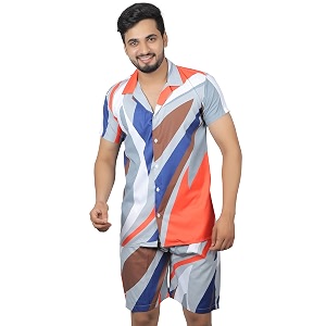 men39s summer night wear launge wear suitdress- shirt boxer pair-pack-20 variation