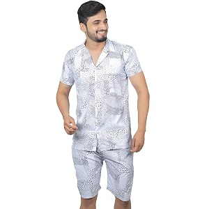 men39s summer night wear launge wear suitdress- shirt boxer pair-pack-20 variation