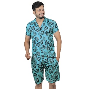 men39s summer night wear launge wear suitdress- shirt boxer pair-pack-20 variation