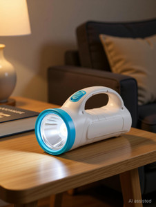 aubade 7023 rechargeable led searchlight high brightness flashlight led light 6 hrs torch emergency light white