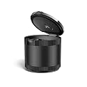 AUCELI Car Ashtray with Lid, USA Flag Cigarette Smokeless Cylinder Mini Trash Can, Detachable Ash Container for Vehicles Cup Holder, Portable Auto Accessories Mini Trash Can for Office Home (Black)