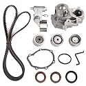 AUCERAMIC TKF006 Timing Belt Kit with Water Pump Compatible with 2006-2012 Subaru Forester Outback Impreza Legacy 2.5L SOHC H4 16V EJ253 Replaces TCKWP304A TCK304