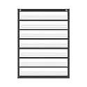 Auchq Magnetic Pocket Chart,Standard Pocket Chart with 7+1 Pockets,14 Double-Sided Dry-Eraser Cards for Daily Schedule,Class Demonstrations,Classroom Office Home Activities (Black)