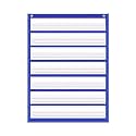 Auchq Magnetic Pocket Chart,Standard Pocket Chart with 7+1 Pockets,14 Double-Sided Dry-Eraser Cards for Daily Schedule,Class Demonstrations,Classroom Office Home Activities (Blue)