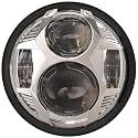AUDEXEN 5.75 Inch Round Led Headlight 51W 5-3/4" Headlight Compatible with Harley Dyna Sportster Iron 883 Street Rod Street Bob Softail Deuce Custom Super Wide Glide Motorcycle, Chrome
