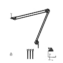 Audio Array AA-12 Springless Microphone Arm | Heavy Duty Stand With 1.8kg Weight Capacity for stablility & multi-angle adjustment | 5/8" to 3/8" Screw Adapter | 0.5" Thick Metal Tube | Cable Ties
