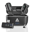 Audio Array Wireless Mic | AI Noise Cancellation Mic, iPhone/Android Compatible, 32H Charging Case, Plug &amp; Play for Vlogging, Streaming, Meetings &amp; Video Recording
