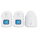 Audio Baby Monitor TimeFlys Twin Crown,Temperature Monitoring,Vibration,Lullabies,Rechargeable Battery,Talk Back Intercom,USB Connection,Zero Emission at Night Mode,Long Range up to 1000 ft