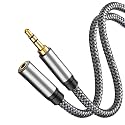 Audio Extension Cable 40Ft,Audio Auxiliary Stereo Extension Audio Cable 3.5mm Stereo Jack Male to Female, Stereo Jack Cord for Phones, Headphones,Tablets, MP3 Players and More (40Ft/12M, Silver)
