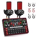 TENLAMP G3 Audio Mixer Bundle with Dual Microphones for Streaming &amp; Karaoke