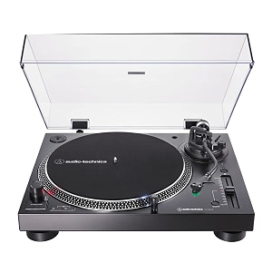 audio technica at-lp120xbt-usb-bk bluetooth wireless usb turntable - direct drive - manual black