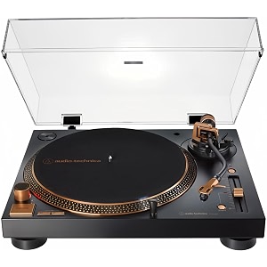 audio-technica at-lp120xusb-bz direct-drive turntable analog amp usb fully manual hi-fi 3 speed convert vinyl to digital anti-skate and variable pitch control
