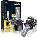 Audio Wheels 9005 LED Headlight Bulbs – 160W High-Performance Lighting, 16,000 Lumens Brightness, 6000K Cool White Glow for Maximum Visibility and Quick Installation.