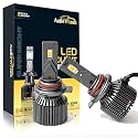 Audio Wheels Grey 9012 Car Led Headlight Bulbs, (9012-160W) 16,000 Lumens Super Bright LED Headlight Conversion Kit for Cars 6000K Cool White Quick Installation Halogen Replacement, Pack of 2 .
