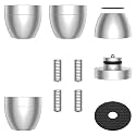 Audiocrast 4X HiFi Speaker Spike Pads Isolation Stand Feet, IF3033 Speaker Shock Absorber Resonance Cancelling Vibration Dampening Floor Protector 30x33MM with Stainless Steel Beads for Audio Gears