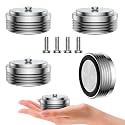 Audiocrast IF3917S HiFi Speaker Isolation Feet Pads 4PCs Aluminum 39x17mm Silver Speaker Shock Absorber Vibration Dampener Floor Protector for Audio Speaker Subwoofer CD DVD Amplifier Turntable DAC