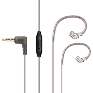 audiocular rc4 replacement cable for kz iems 075mm 2-pin copper-plated replacement cable with hd mic amp 1-button control 35mm jack compatible with kz decet gale za12 zs10 prox iems