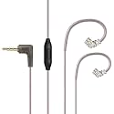 AUDIOCULAR RC4 Replacement Cable for KZ IEMs, 0.75mm 2-Pin Copper-Plated Replacement Cable with HD Mic & 1-Button Control, 3.5mm Jack Compatible with KZ Decet, Gale, ZA12, ZS10 PROX IEMs