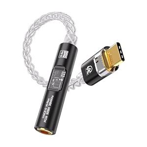 audiocular spark usb-c to 35mm dac dongle cx31993 dac  max amp hi-res audio adapter 32bit384khz compatible with iphone 1716 15 series galaxy s25  s24 ultra amp type c phones grey