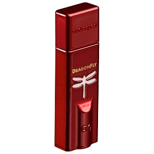 audioquest dragonfly red 10v-21v 64-bit plug-in usb dac  preamp  headphone amp