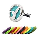 AUEAR, Bird Car Diffuser Vent Clips Aromatherapy Essential Oil Diffusers 30mm Stainless Steel Lockets with 10 Felt Refill Pads