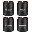 Auelife Candles for Men Gift Set, 4 Pack Soy Wax, Masculine