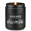 Auelife Santo Wood Scented Candle for Men, 7oz Soy Wax 50-Hour Burn