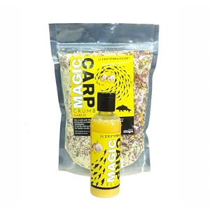 auf hterminator magic carp crumb 250gm and magic carp fluid 100ml fish bait combo garlic combo