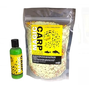 auf hterminator magic carp crumb 250gm and magic carp fluid 100ml fish bait combo artocarpus combo
