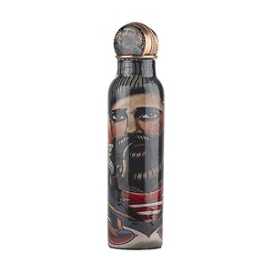 auffbeat copper water bottle 1000 ml in sailor design - meena art print tamba bottle